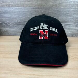 Vintage Nebraska Cornhuskers Hat Cap Strap Back College World Series Huskers